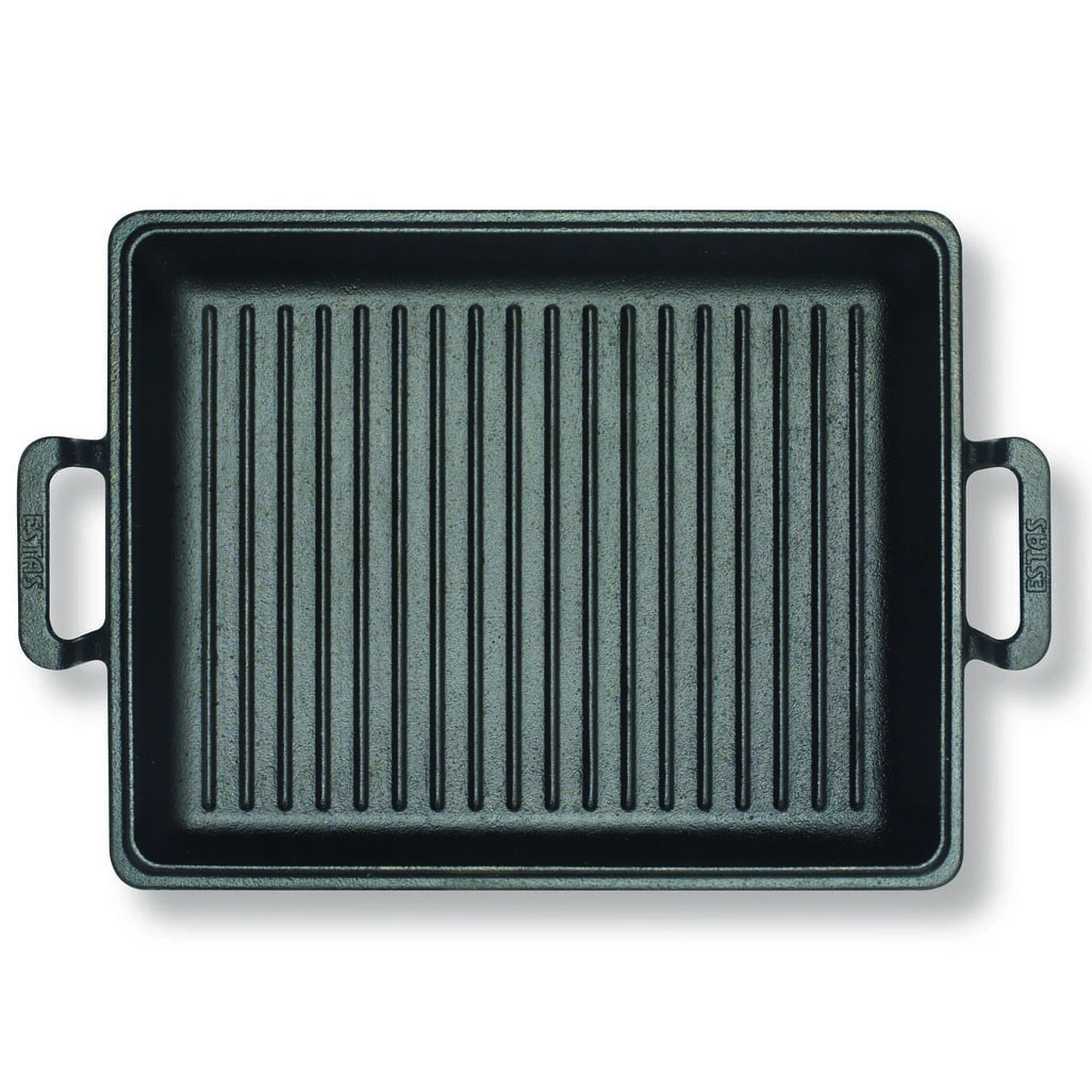 Demir Döküm Izgara Tava 26×32 cm Mühürleme Tavası + Kapak - Görsel 4