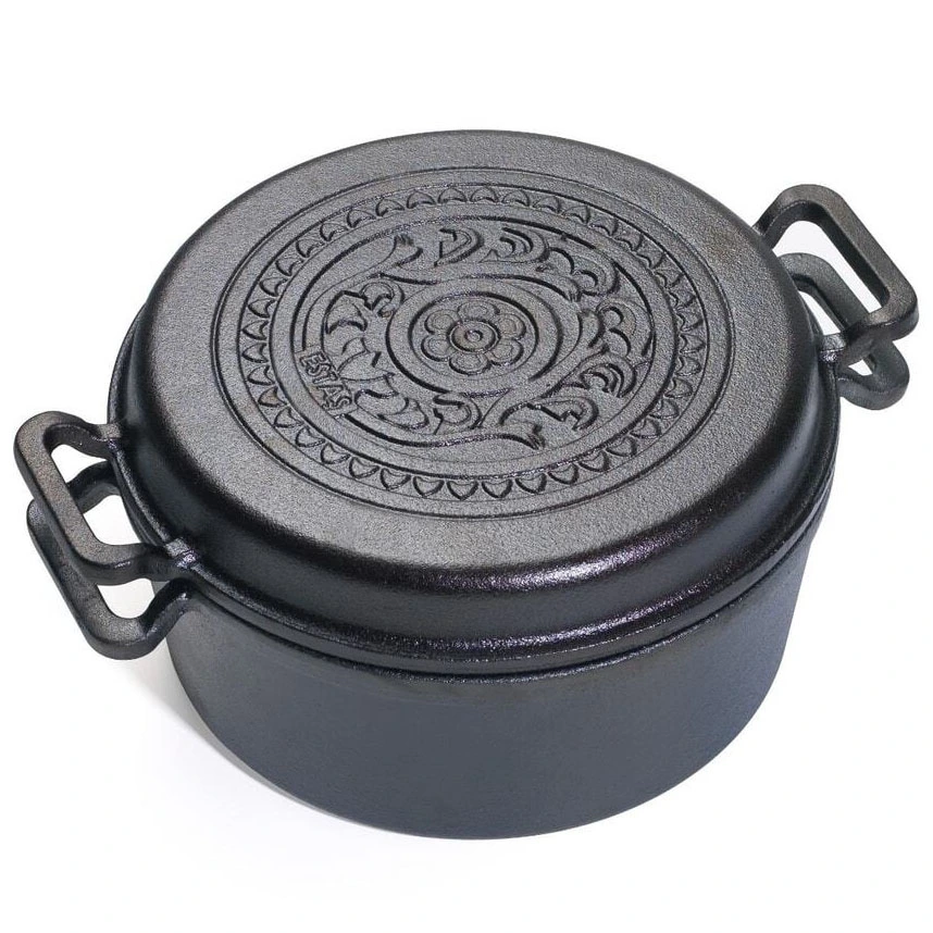 Kapaklı Kaplamasız Döküm Güveç Tencere Çap 24 Derinlik 10 Cm - Görsel 2