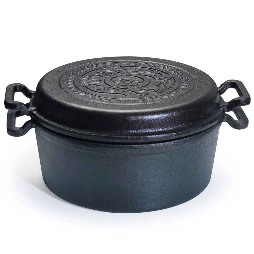 Kapaklı Kaplamasız Döküm Güveç Tencere Çap 24 Derinlik 10 Cm - Görsel 3